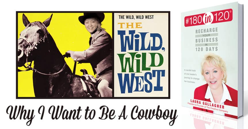 the wild west with laura gallagher as a cowboy featuring her new published book #180in120 from madison, wisconsin