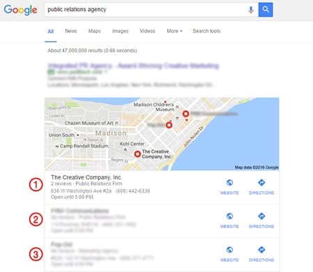 image of public relations agency google search