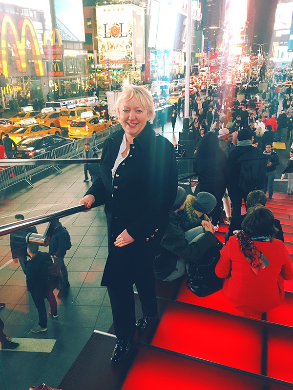 Photo of Laura Gallagher in Times Square, NY NY