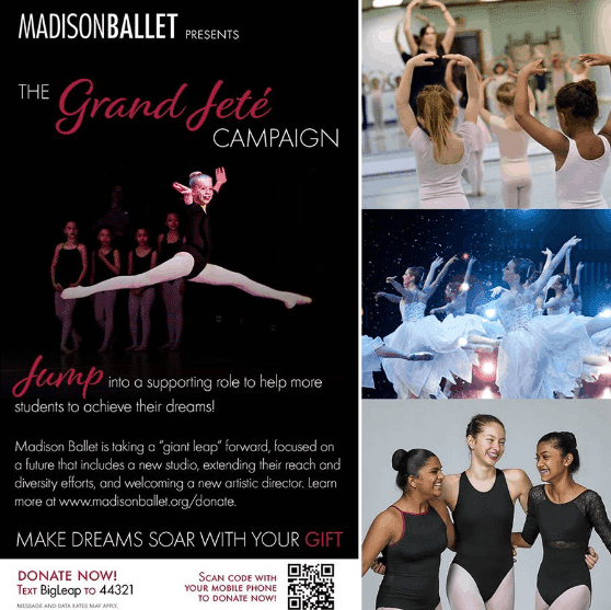 Madison Ballet, Ballet, Jete, capital campaign