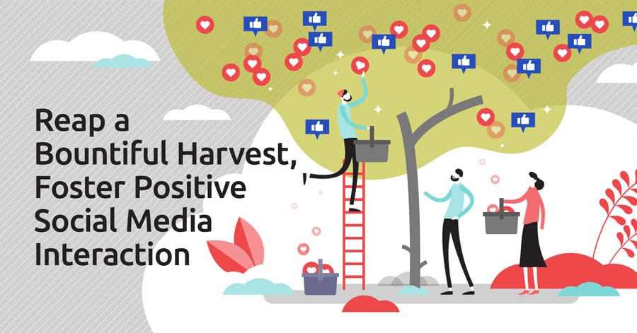 Graphic: Foster positive social media interactions in 2021, The Creative Company in Madison WI