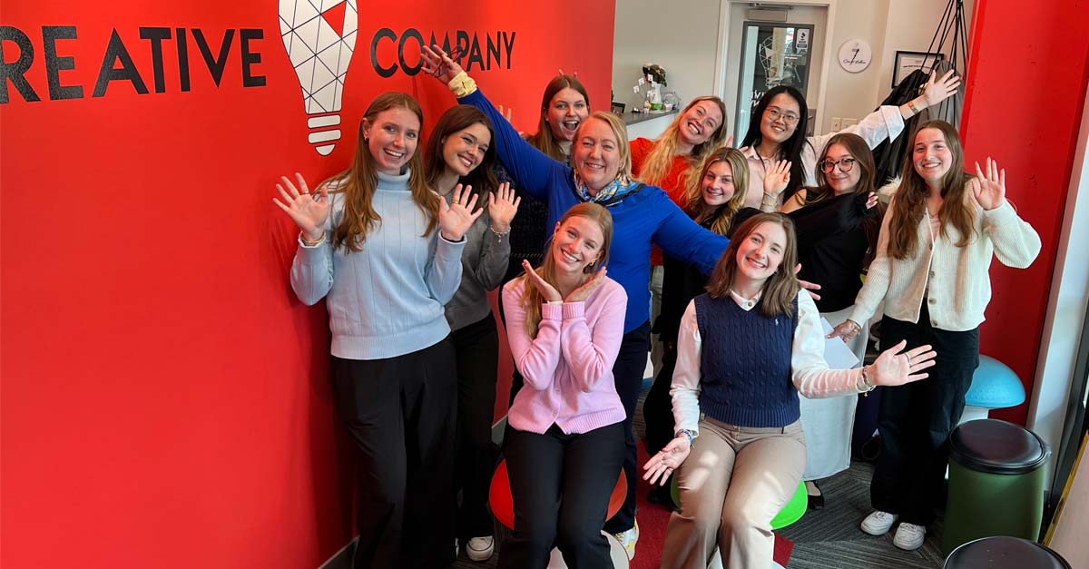 University of Wisconsin-Madison’s Women in Communications group visits The Creative Company April 2026.