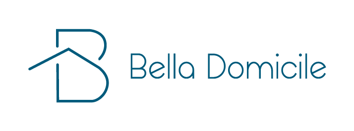 Bella Domicile logo with a stylized letter B forming the outline of a house roof