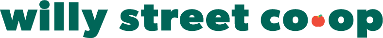 Willy Street Co-op logo with a tomato replacing the separator between co and op
