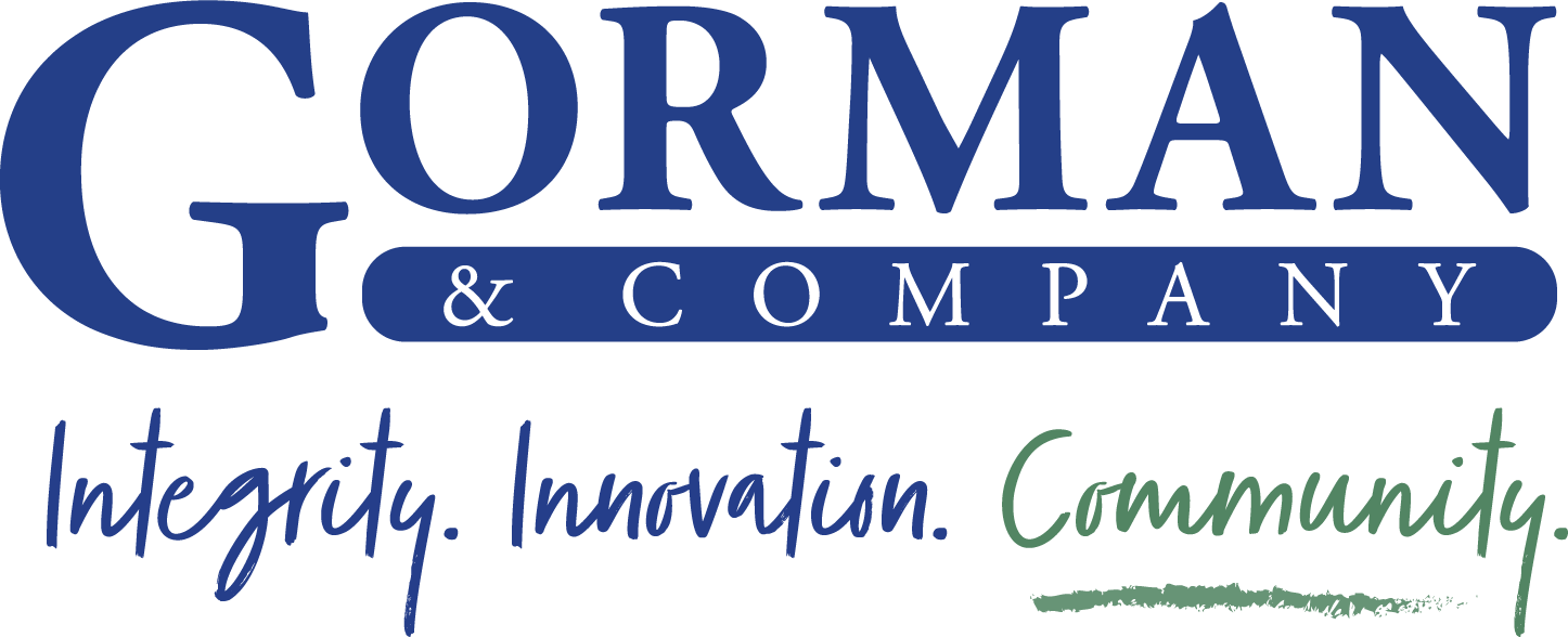 Gorman & Company logo with the tagline: Integrity. Innovation. Community.